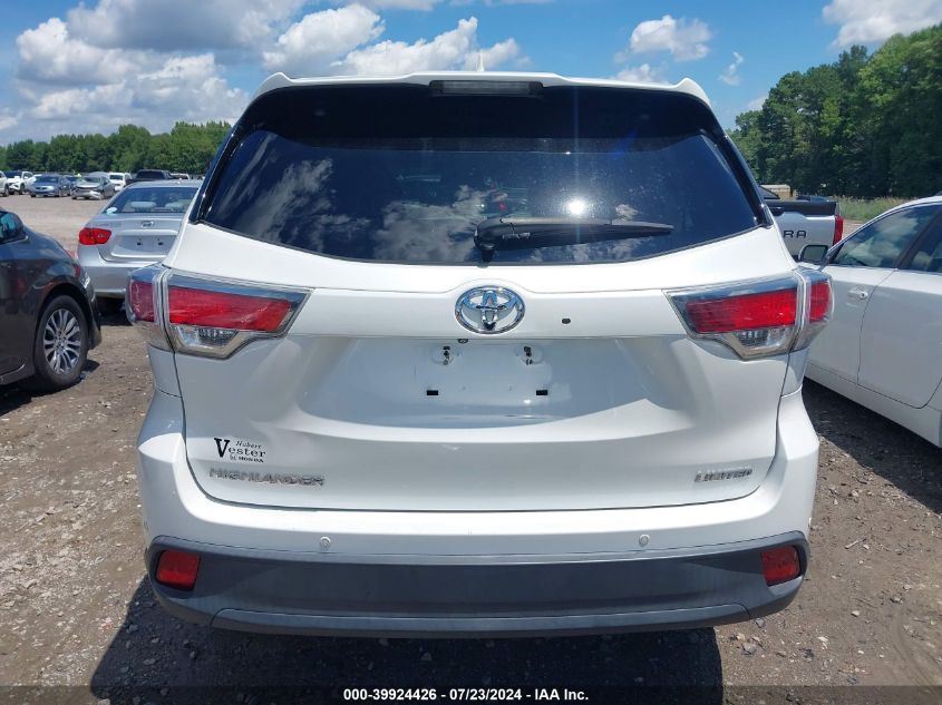 2015 TOYOTA HIGHLANDER LIMITED/LTD PLATINUM - 5TDYKRFH9FS045118