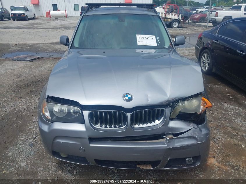 2006 BMW X3 3.0I VIN: WBXPA93406WG92349 Lot: 39924745