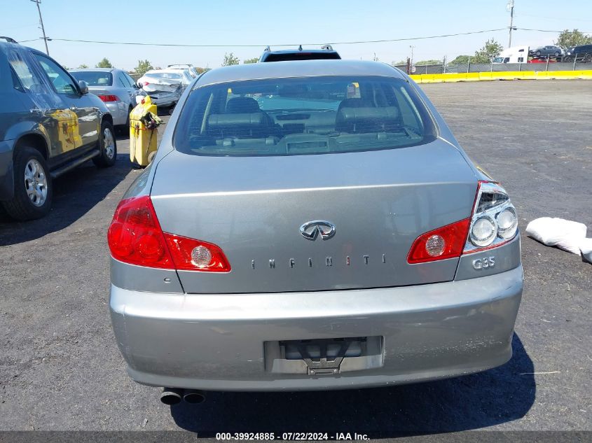 2006 Infiniti G35 VIN: JNKCV51E26M514972 Lot: 39924885