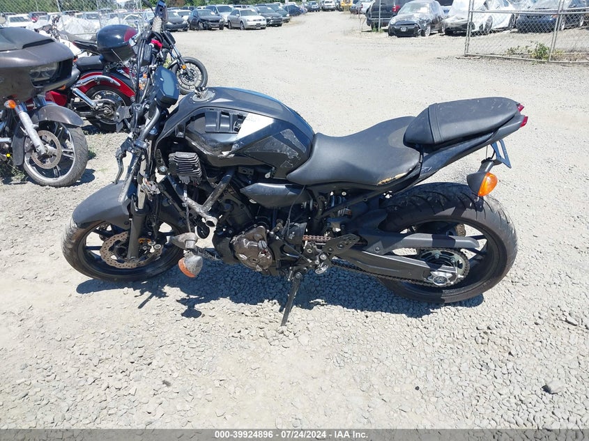 2019 YAMAHA MT07 VIN: JYARM27E3KA004626