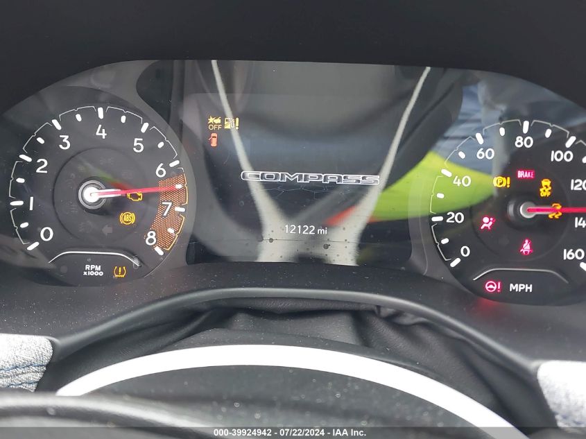 2024 Jeep Compass Latitude 4X4 VIN: 3C4NJDBN7RT597098 Lot: 39924942