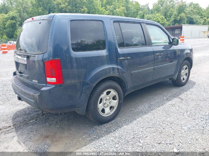 2010 Honda Pilot Lx VIN: 5FNYF4H21AB019030 Lot: 39924992