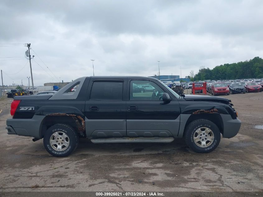 2002 Chevrolet Avalanche 1500 K1500 VIN: 3GNEK13TX2G357980 Lot: 39925021