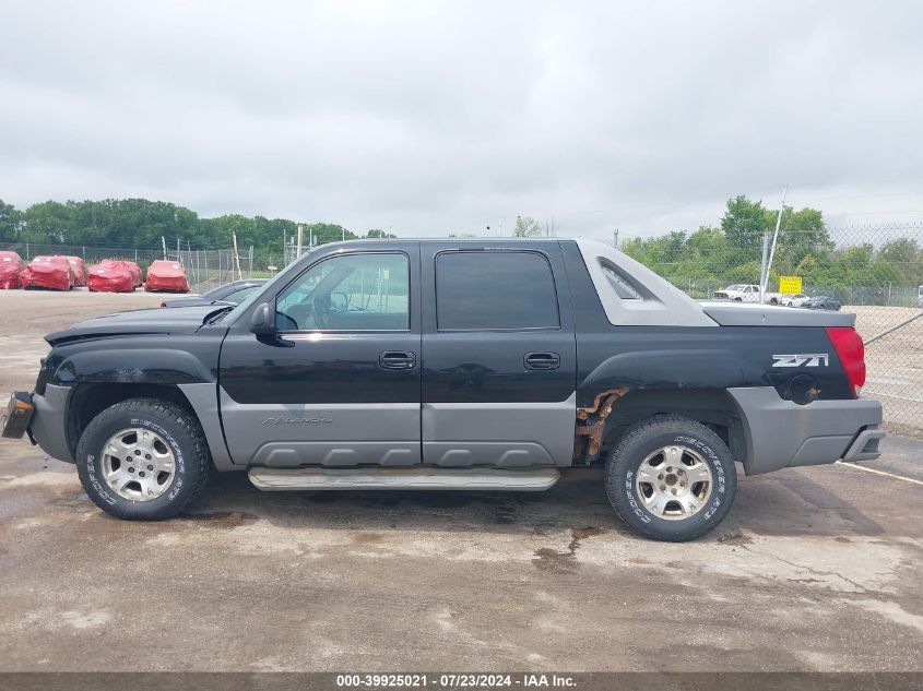 2002 Chevrolet Avalanche 1500 K1500 VIN: 3GNEK13TX2G357980 Lot: 39925021