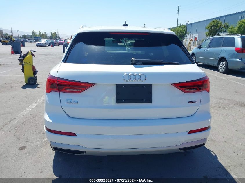 2021 Audi Q3 Premium 40 VIN: WA1AUCF3XM1100659 Lot: 39925027