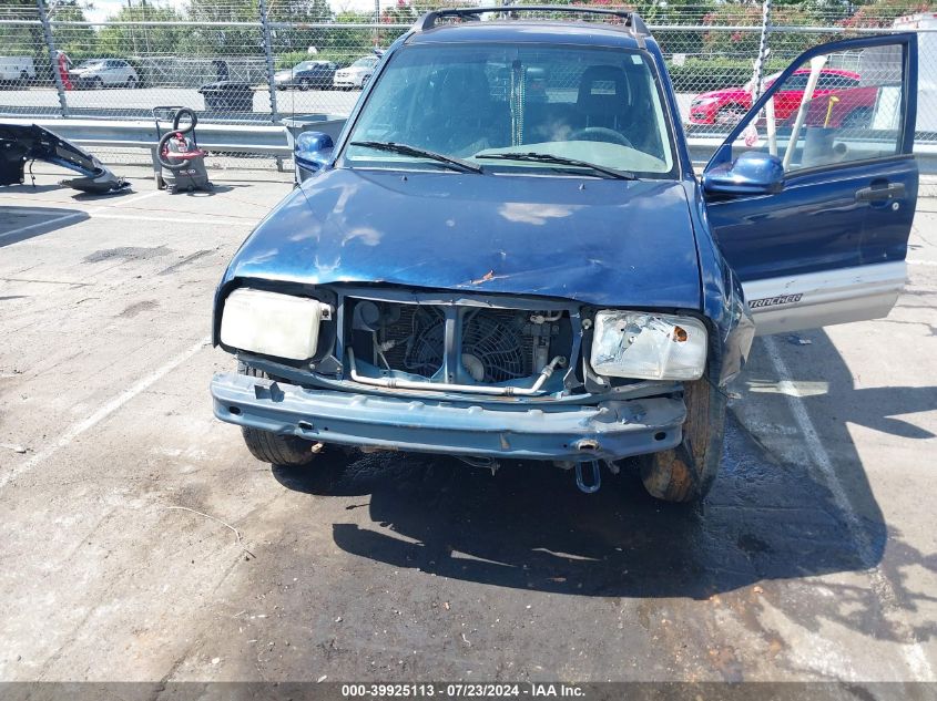 2002 Chevrolet Tracker Hard Top Lt VIN: 2CNBE634126949980 Lot: 39925113