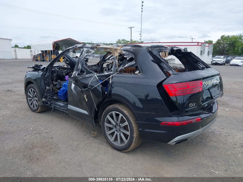Vin: wa1vaaf78hd040337, lot: 40412104, audi q7 3.0t premium 20173