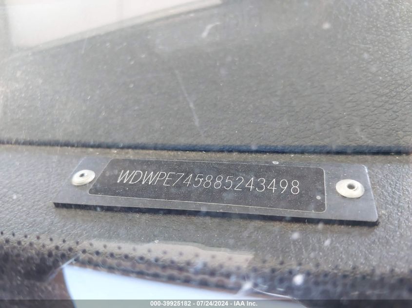 2008 Dodge Sprinter Wagon 2500 VIN: WDWPE745885243498 Lot: 39925182