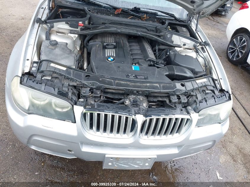 2007 BMW X3 3.0Si VIN: WBXPC93477WF08312 Lot: 39925339