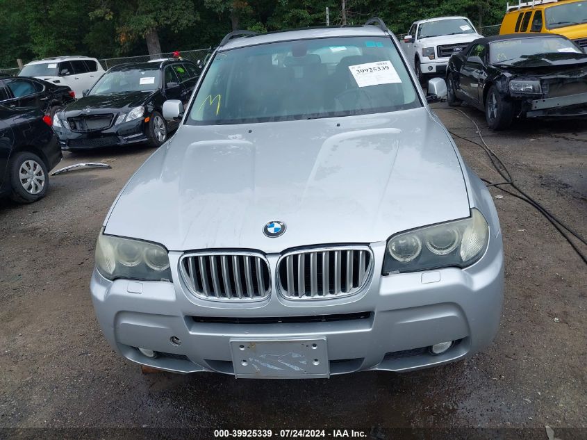 2007 BMW X3 3.0Si VIN: WBXPC93477WF08312 Lot: 39925339
