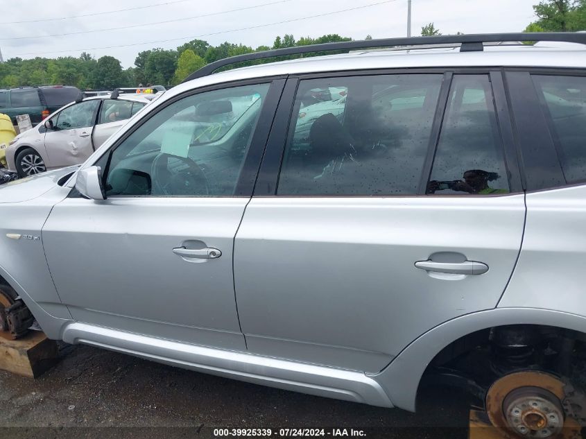 2007 BMW X3 3.0Si VIN: WBXPC93477WF08312 Lot: 39925339