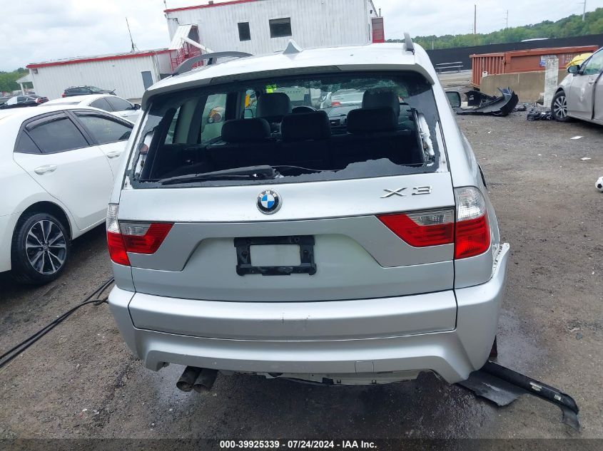 2007 BMW X3 3.0Si VIN: WBXPC93477WF08312 Lot: 39925339