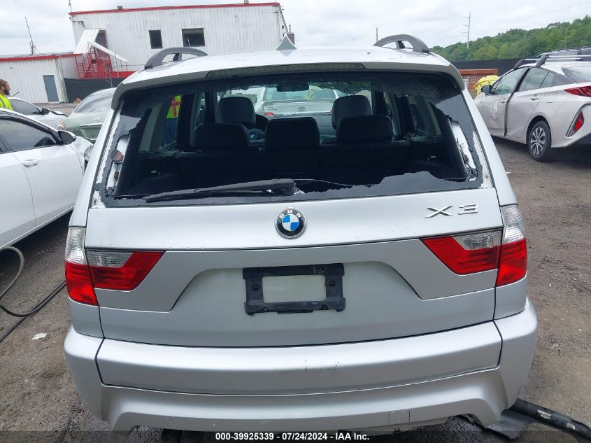 2007 BMW X3 3.0Si VIN: WBXPC93477WF08312 Lot: 39925339