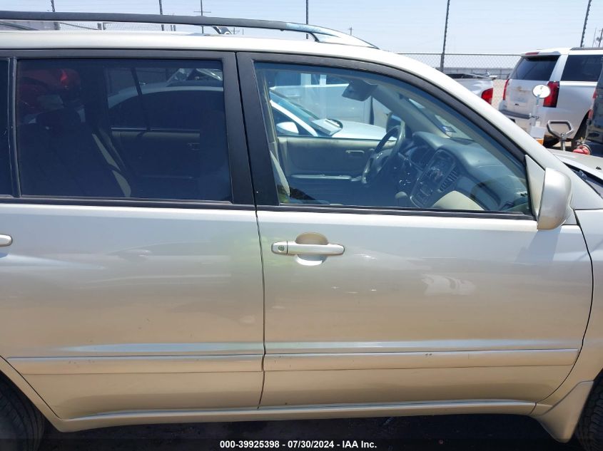 2003 Toyota Highlander V6 VIN: JTEHF21A630124715 Lot: 39925398