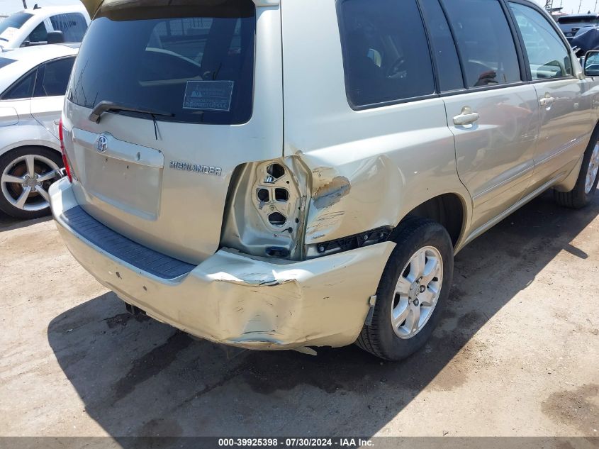 2003 Toyota Highlander V6 VIN: JTEHF21A630124715 Lot: 39925398