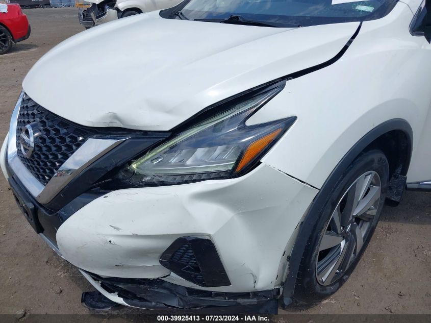 2020 Nissan Murano Sl Intelligent Awd VIN: 5N1AZ2CS6LN158753 Lot: 39925413