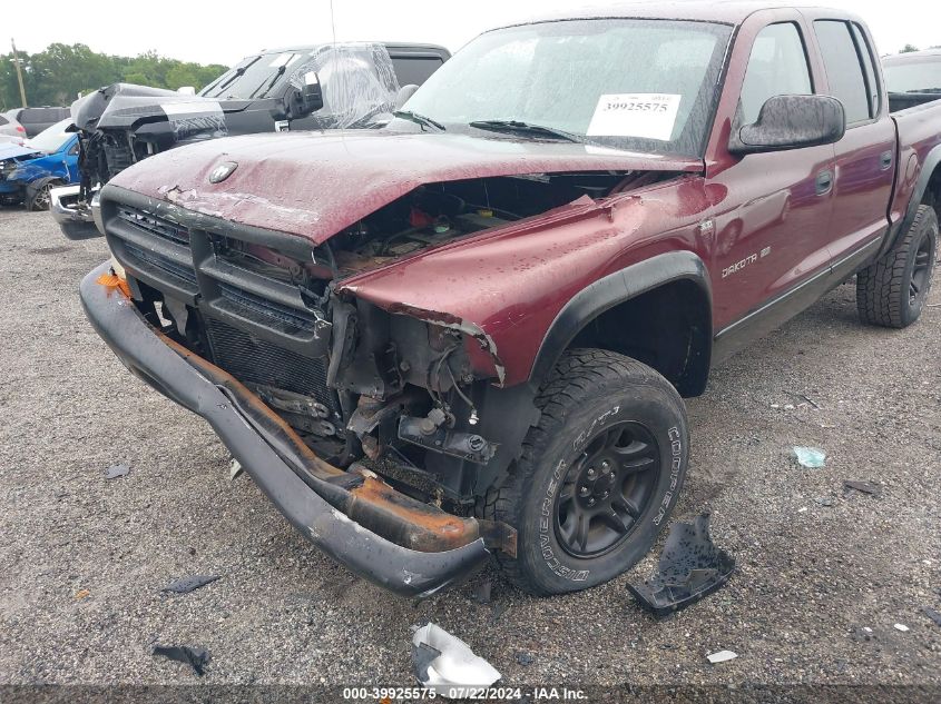 2002 Dodge Dakota Slt VIN: 1B7HG48N42S670986 Lot: 39925575