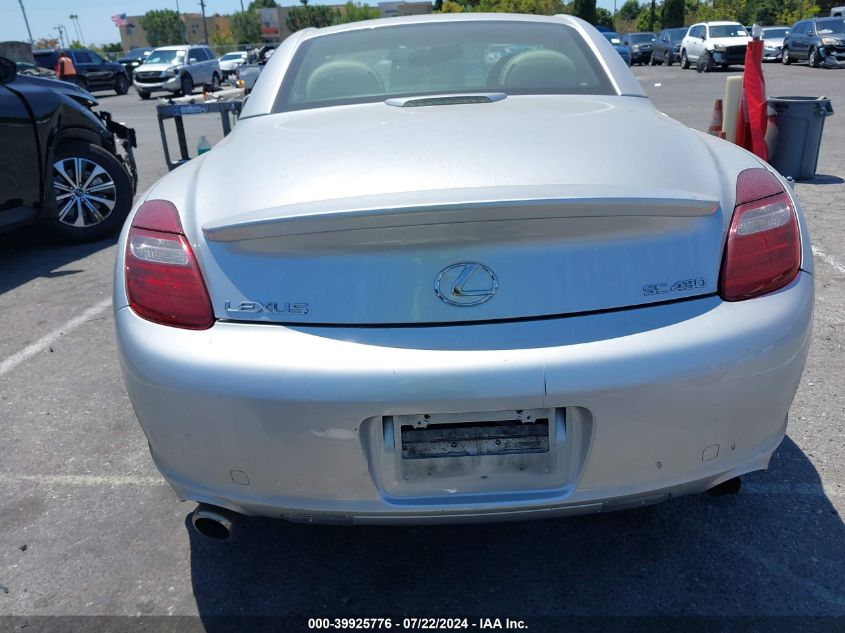 2007 Lexus Sc 430 VIN: JTHFN45YX79013196 Lot: 39925776