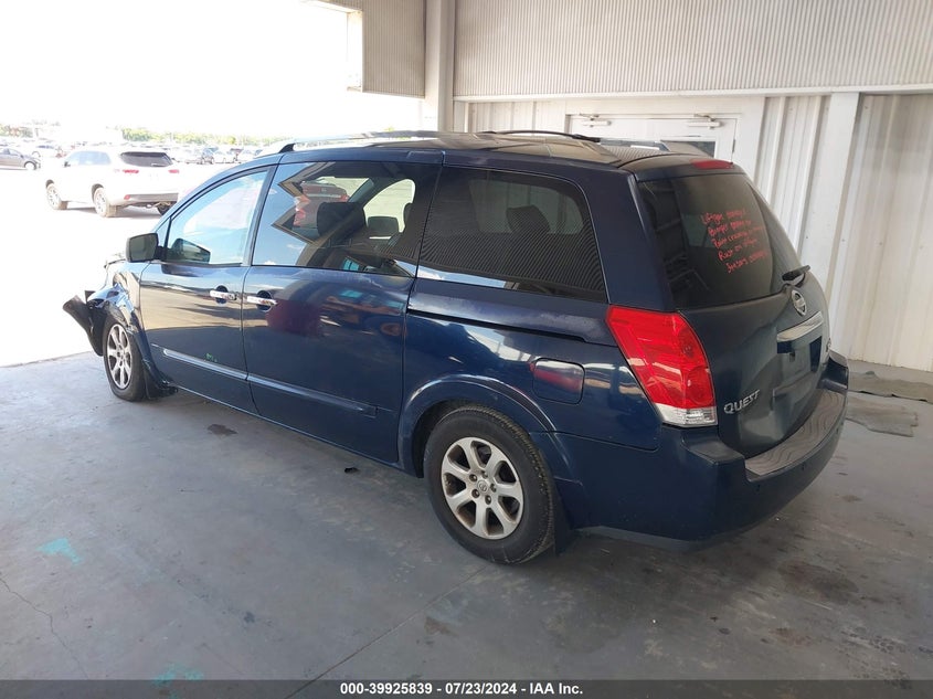 2008 Nissan Quest S/Se/Sl VIN: 5N1BV28U58N116897 Lot: 39925839