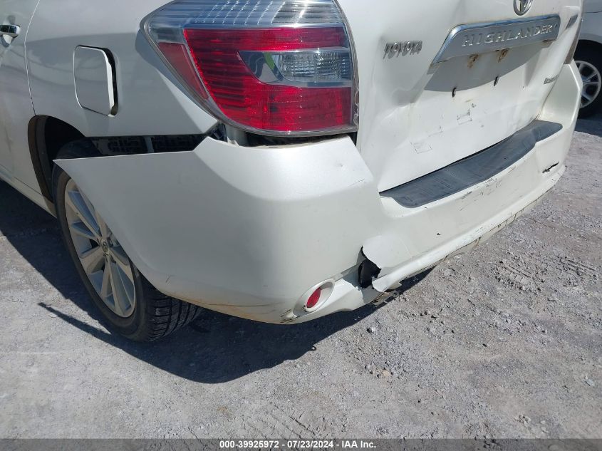 2008 Toyota Highlander Hybrid Hybrid Limited VIN: JTEEW44AX82020122 Lot: 39925972