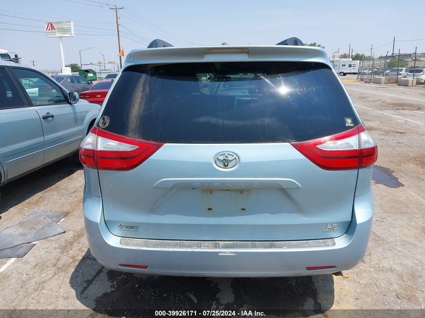 2015 Toyota Sienna Le 7 Passenger VIN: 5TDJK3DC7FS099104 Lot: 39926171