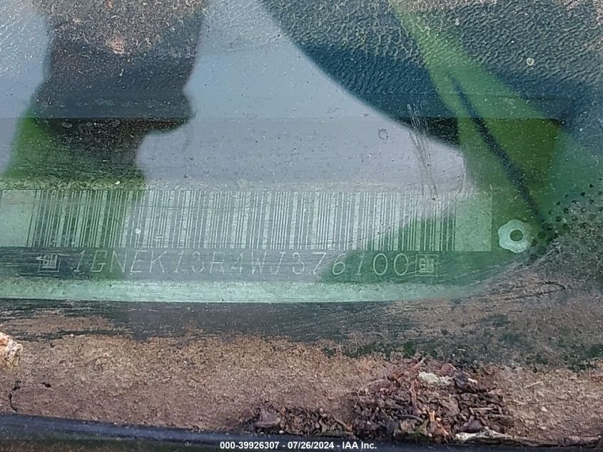 1998 Chevrolet Tahoe Ls VIN: 1GNEK13R4WJ376100 Lot: 39926307