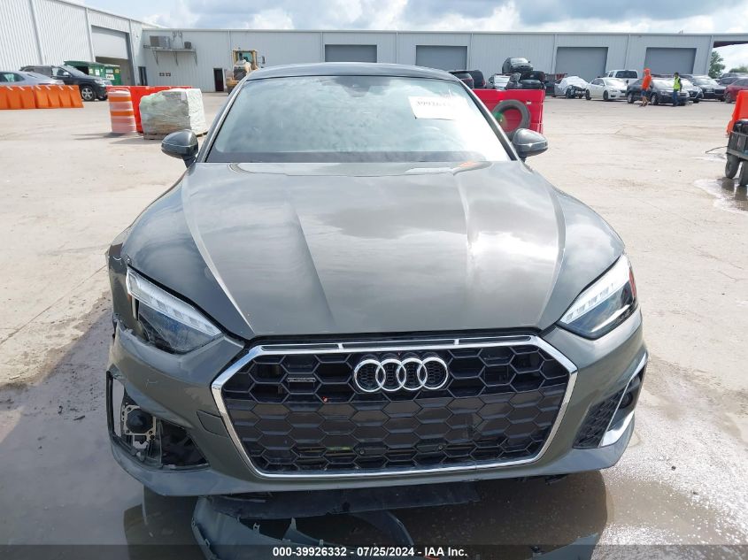 2023 Audi A5 Sportback Premium 45 Tfsi S Line Quattro S Tronic VIN: WAUDACF56PA009029 Lot: 39926332