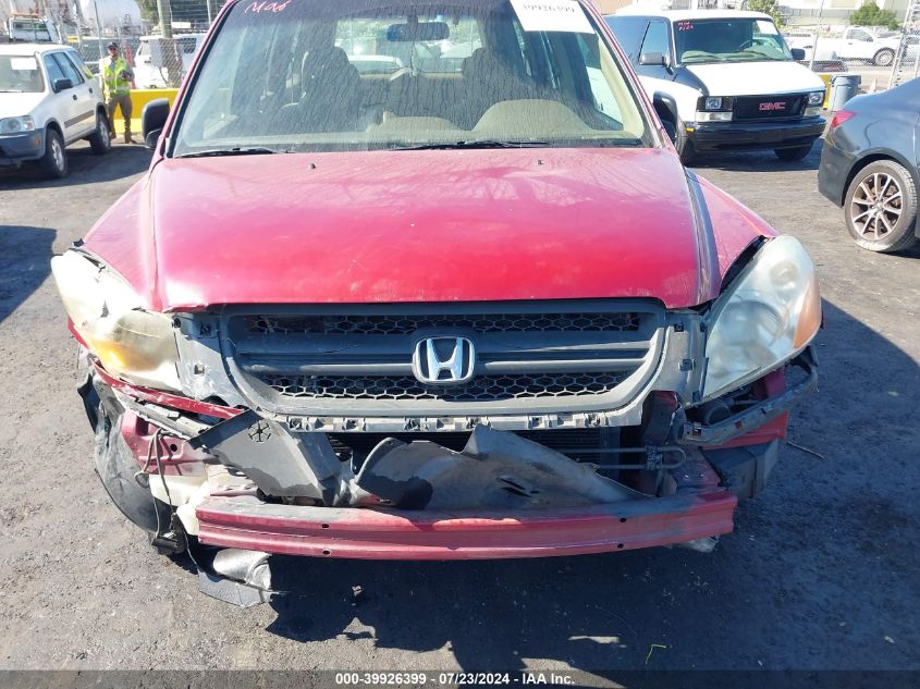 2005 Honda Pilot Lx VIN: 2HKYF18185H541151 Lot: 39926399