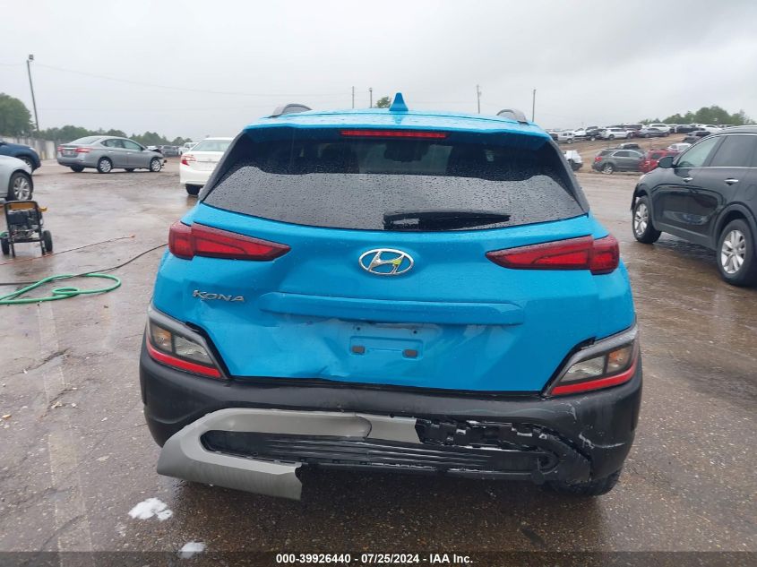 2022 Hyundai Kona Sel VIN: KM8K62AB4NU808706 Lot: 39926440