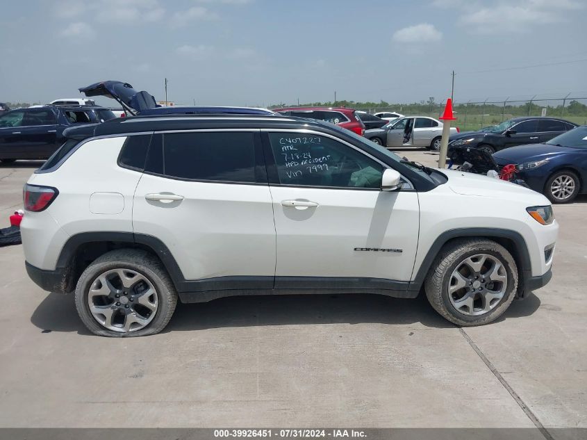 2018 Jeep Compass Limited 4X4 VIN: 3C4NJDCB2JT137999 Lot: 39926451