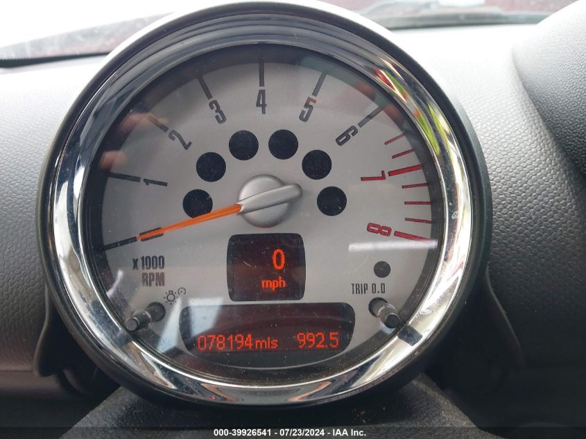 2012 Mini Cooper S Countryman VIN: WMWZC3C57CWL80945 Lot: 39926541