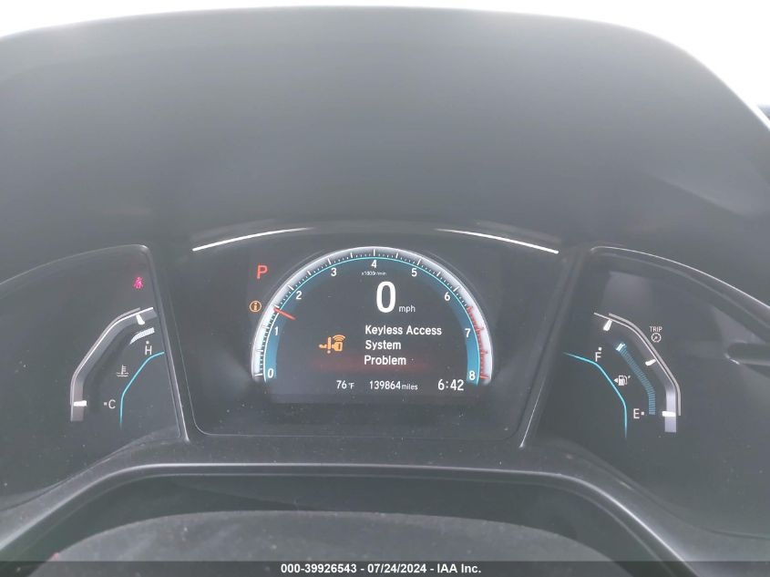 2018 Honda Civic Ex VIN: SHHFK7H58JU426887 Lot: 39926543