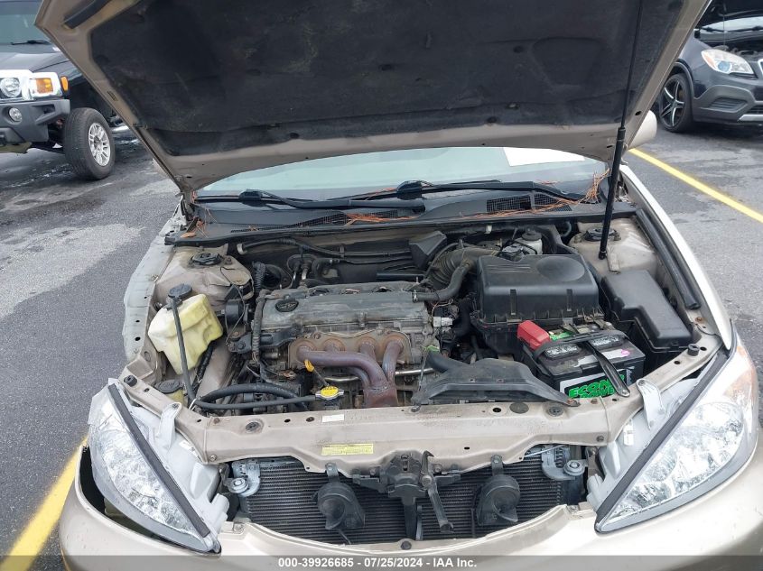 2004 Toyota Camry VIN: 4BIBE32K94U840900 Lot: 39926685