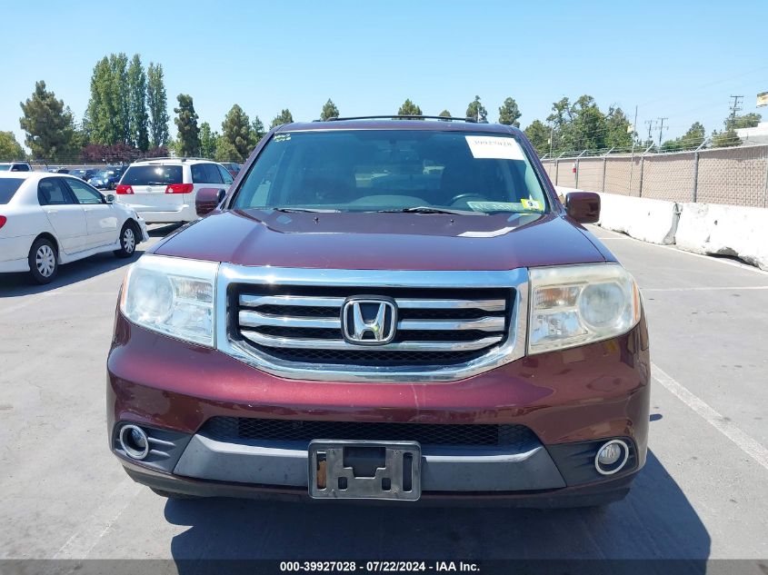 2013 Honda Pilot Ex-L VIN: 5FNYF4H56DB081490 Lot: 39927028