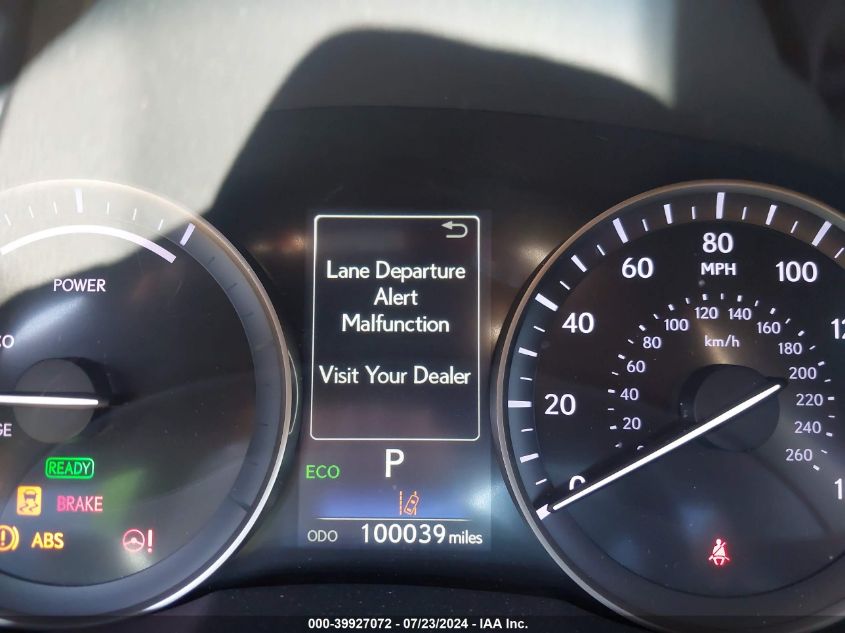 2016 Lexus Es 300H VIN: JTHBW1GG5G2121118 Lot: 39927072