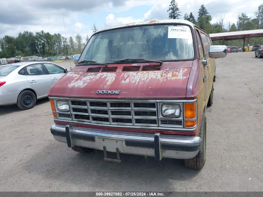 1990 Dodge Ram Van B350 VIN: 2B6KB31Z9LK778290 Lot: 39927082