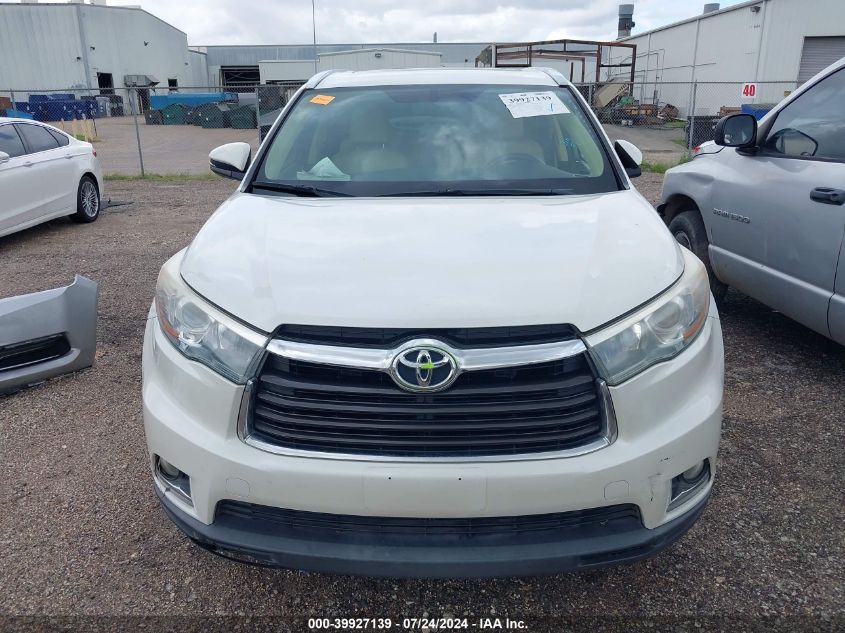 2015 Toyota Highlander Limited V6 VIN: 5TDYKRFH7FS114548 Lot: 39927139