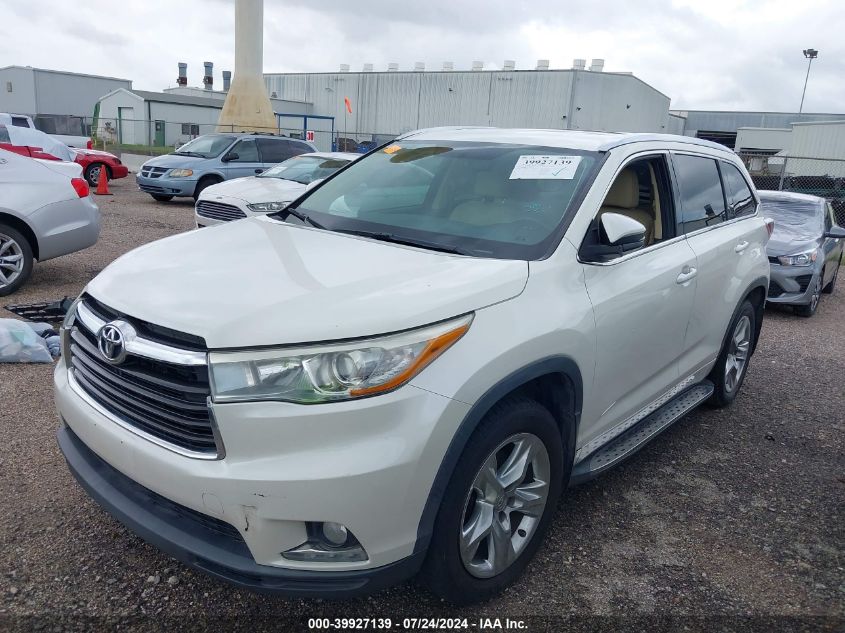 2015 Toyota Highlander Limited V6 VIN: 5TDYKRFH7FS114548 Lot: 39927139