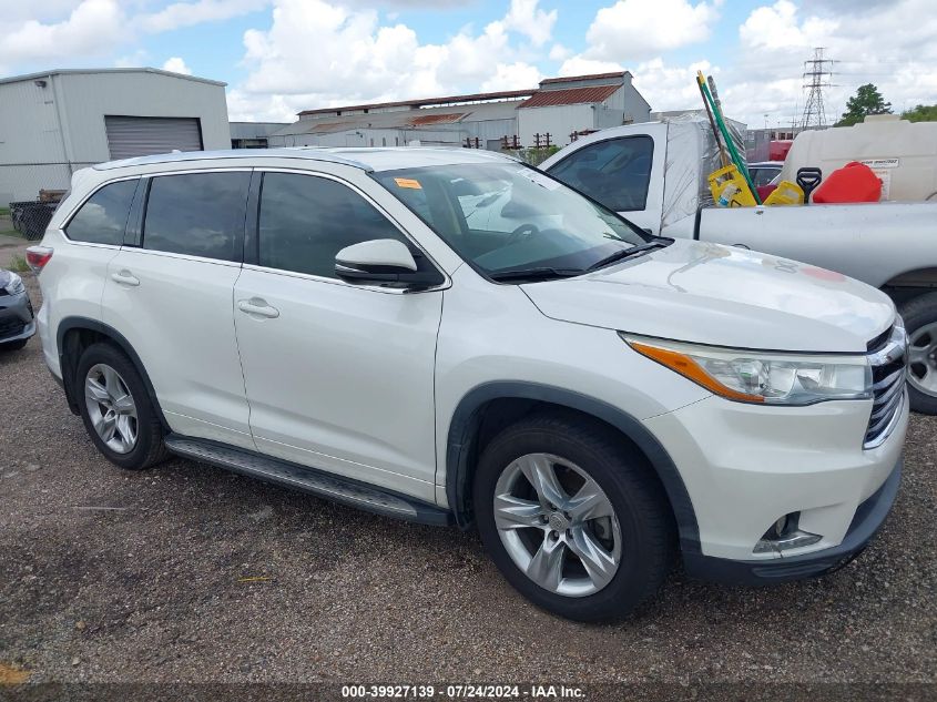 2015 Toyota Highlander Limited V6 VIN: 5TDYKRFH7FS114548 Lot: 39927139