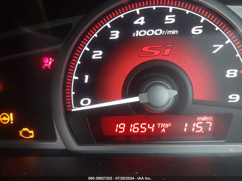 2008 Honda Civic Si VIN: 2HGFG21548H702682 Lot: 39927202