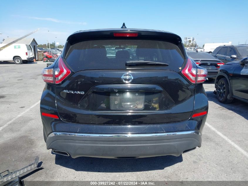 2018 Nissan Murano S VIN: 5N1AZ2MG3JN131615 Lot: 39927242