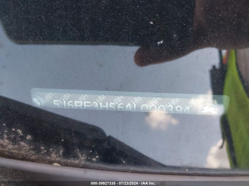 2010 Honda Cr-V Ex VIN: 5J6RE3H56AL000394 Lot: 39927335