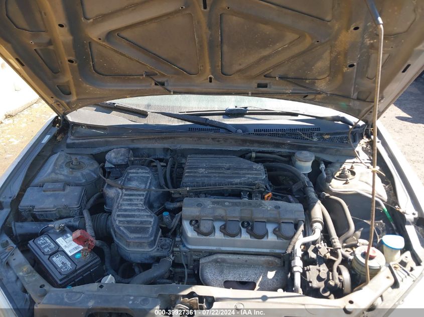 2004 Honda Civic Lx VIN: 2HGES16604H555020 Lot: 39927361