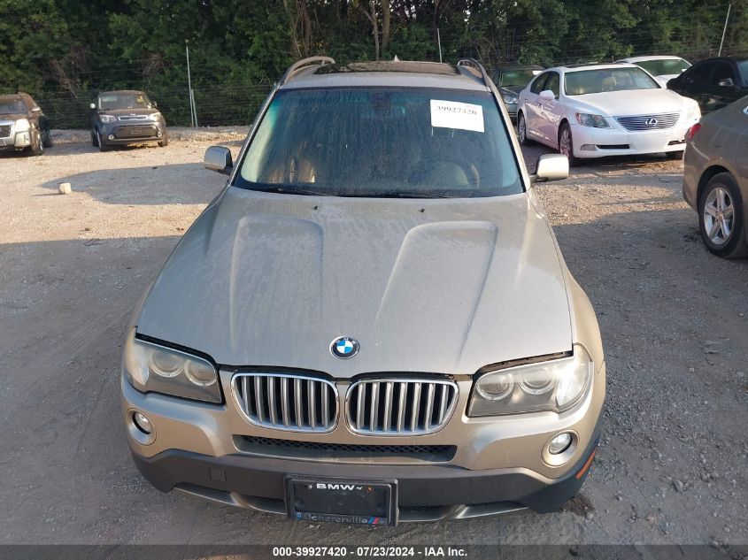 2008 BMW X3 3.0Si VIN: WBXPC93448WJ11896 Lot: 39927420