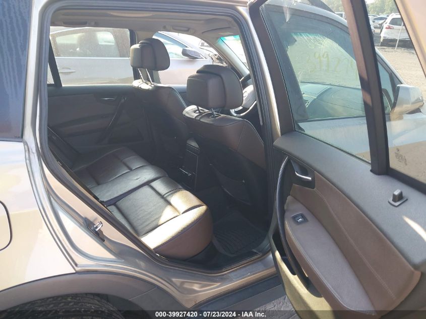 2008 BMW X3 3.0Si VIN: WBXPC93448WJ11896 Lot: 39927420