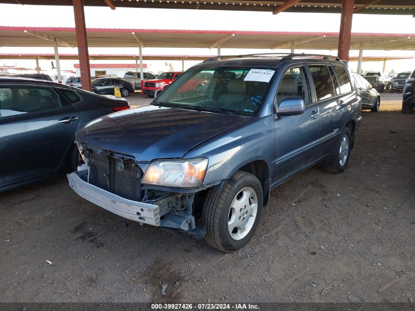 2007 Toyota Highlander Limited V6 VIN: JTEEP21A170194578 Lot: 39927426