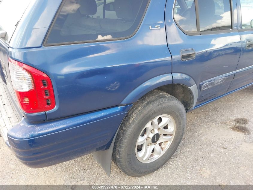 2002 Isuzu Rodeo Ls 3.2L V6/Lse 3.2L V6/S 3.2L V6 VIN: 4S2CK58W924306174 Lot: 39927478