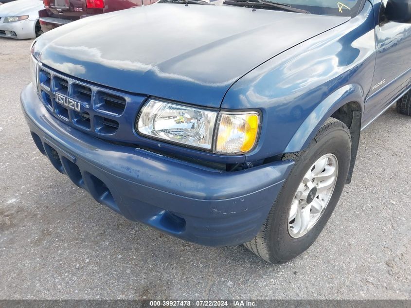 2002 Isuzu Rodeo Ls 3.2L V6/Lse 3.2L V6/S 3.2L V6 VIN: 4S2CK58W924306174 Lot: 39927478