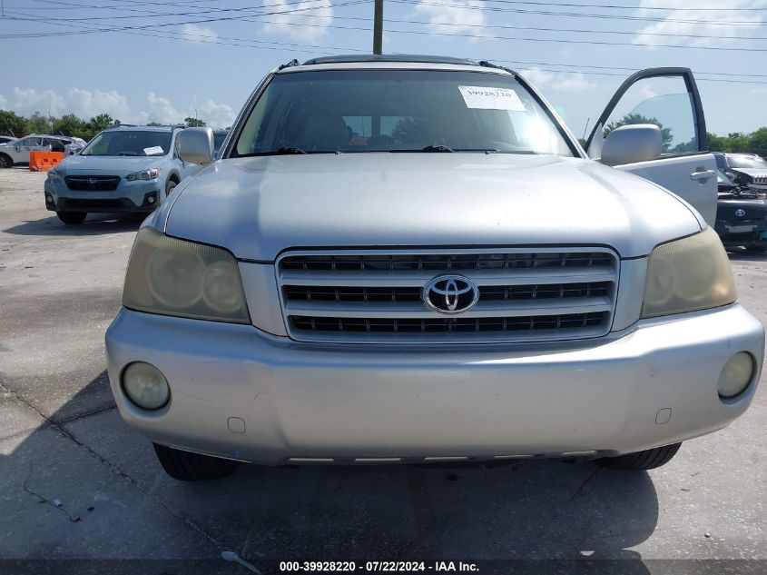 2002 Toyota Highlander Limited V6 VIN: JTEGF21A520057969 Lot: 39928220