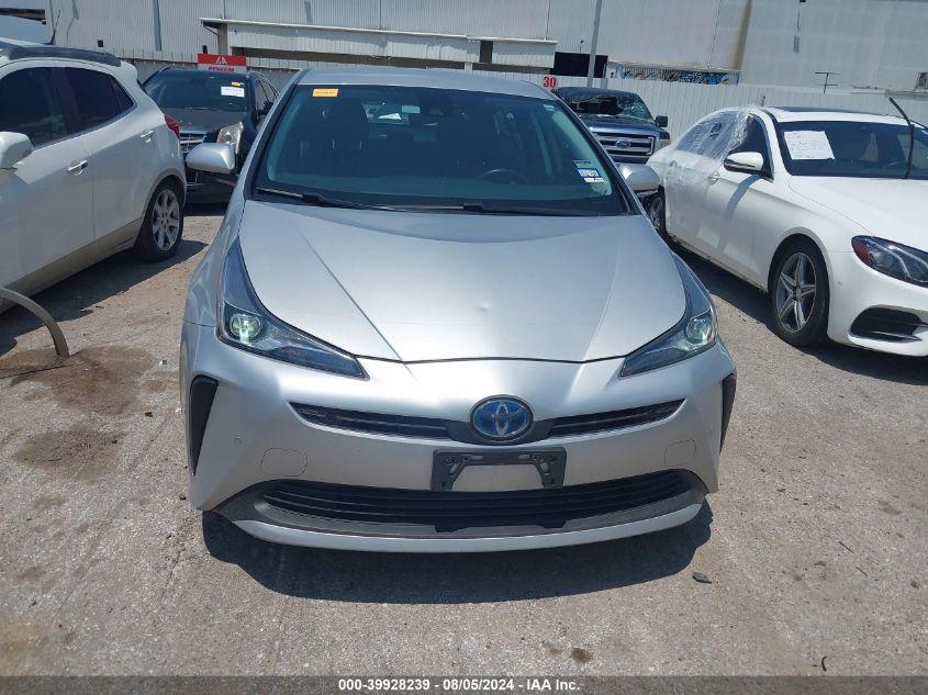 2019 Toyota Prius Le VIN: JTDKARFU5K3095743 Lot: 39928239